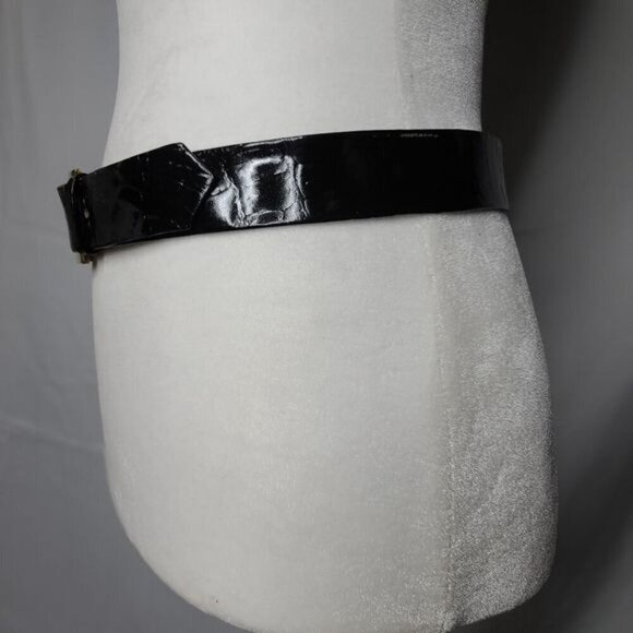 Vintage Morris Moskowitz Black Patent Leather belt - Picture 2 of 16